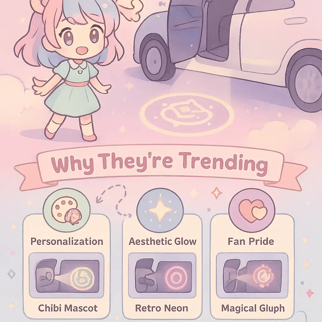 car door light projector anime - Light