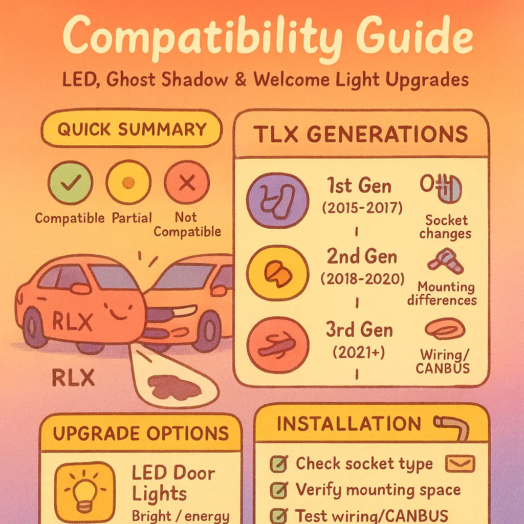 acura tlx door lights - Acura